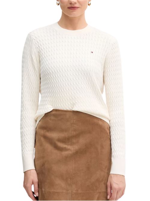 Maglioncino a trecce in cotone Tommy Hilfiger | WW0WW44993YA8